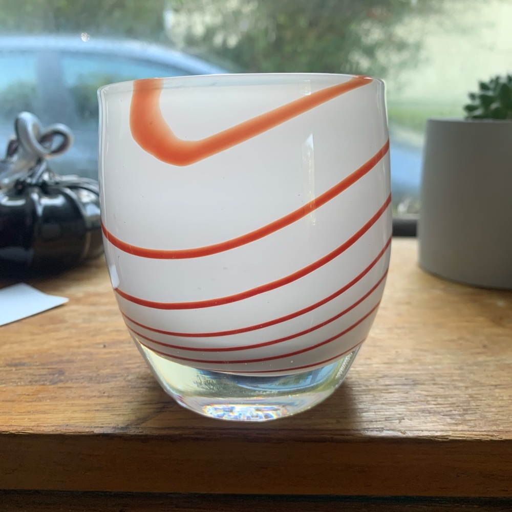 Candy cane Glassybaby